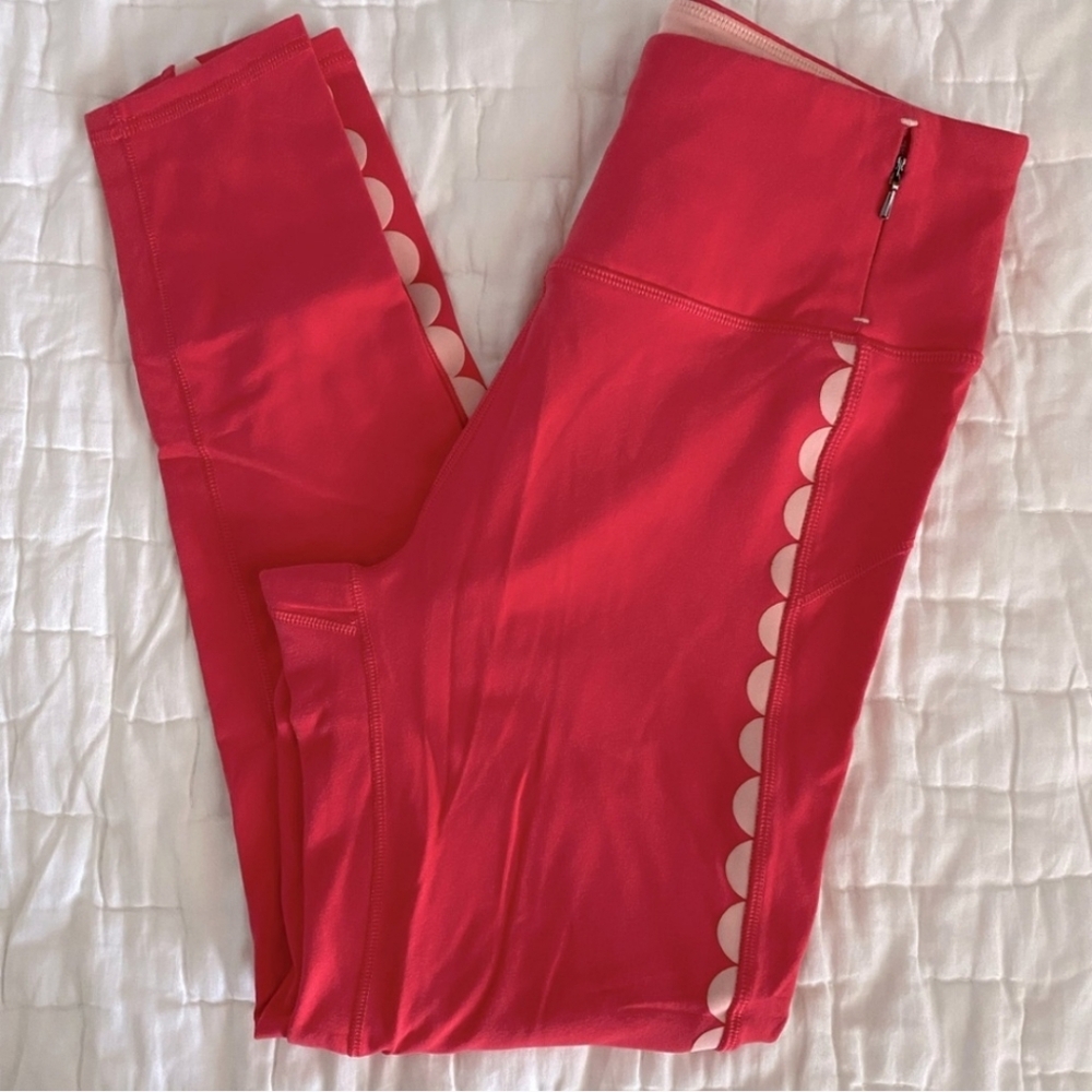 CALIA by Carrie Underwood Coral Leggings with Scallop Trim